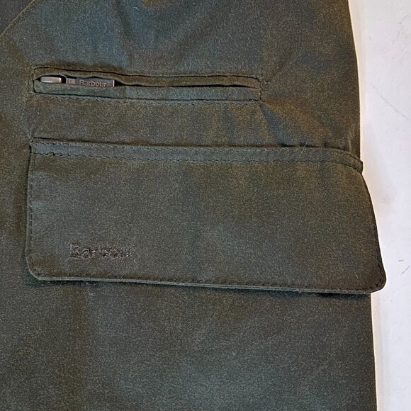 Barbour Icons Haydon Waxed Double-Breasted Coat Jacket NWT Mens Medium Olive D/C - Picture 11 of 16